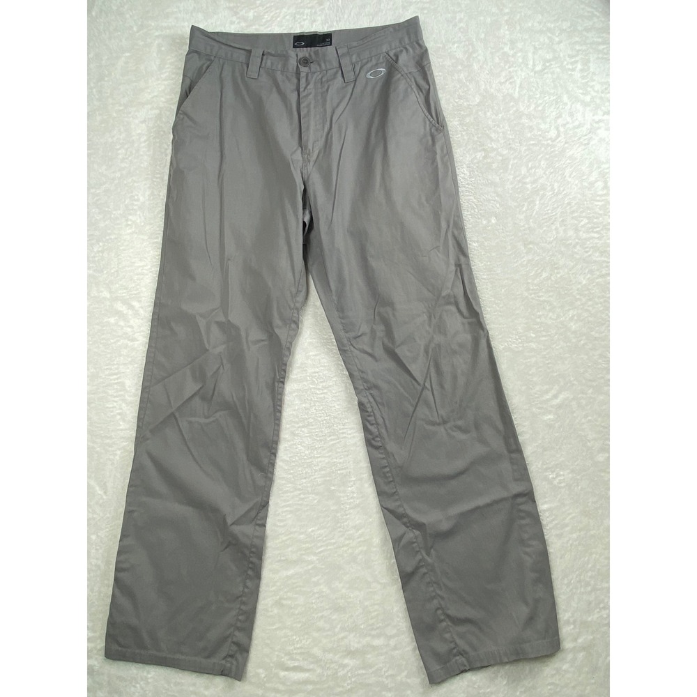Oakley Gray Chinos Relaxed Fit Cotton Blend